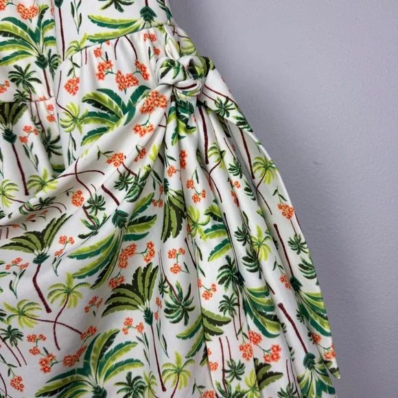 Old Navy Palm Tree Tropical Wrap Front One Piece Swimsuit - Picture 5 of 7